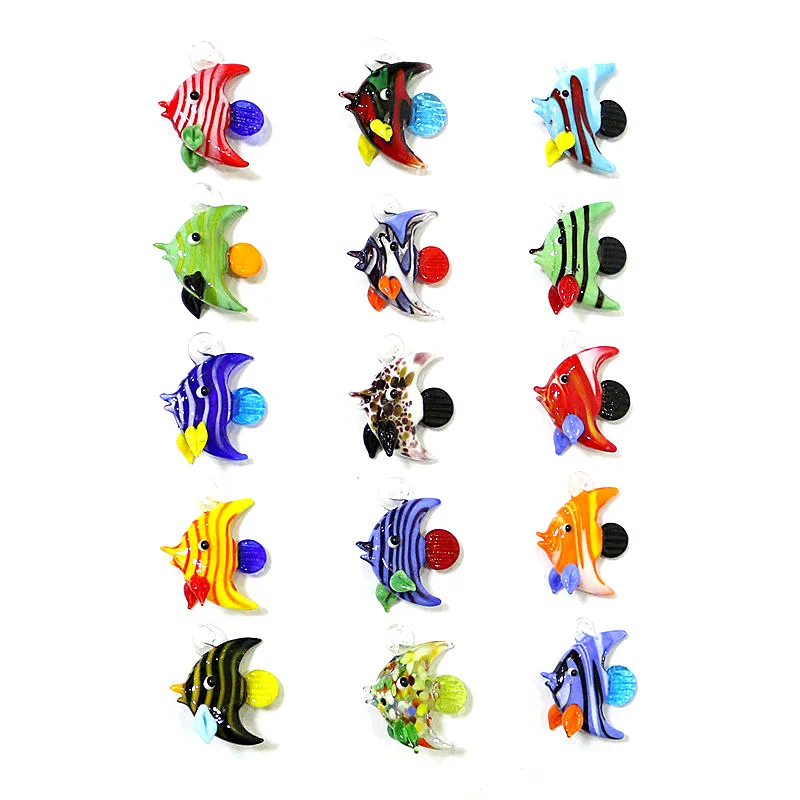 Marine Aquarium Europe - 2pcs Colorful Mini Ocean Fish Glass