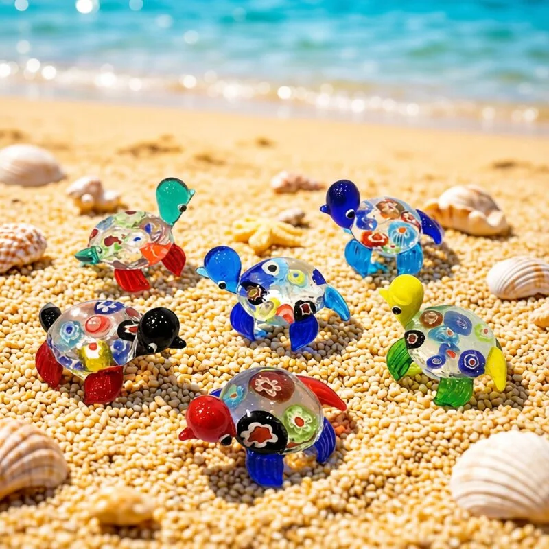 Marine Aquarium Europe - Creative Cute Glass Sea Turtle Figurine