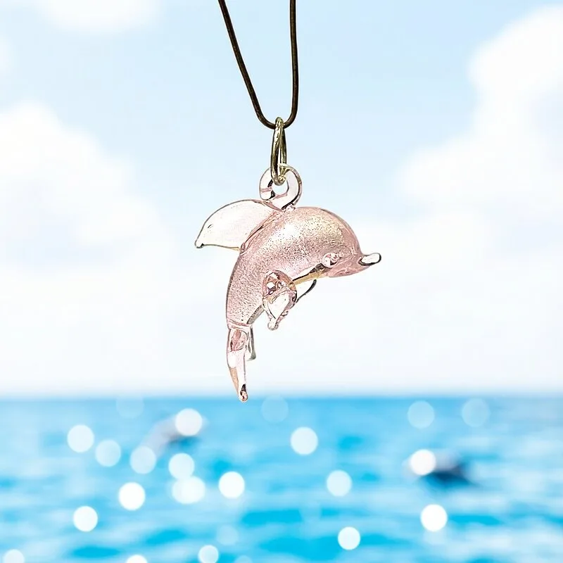 Marine Aquarium Europe - 2PCS Mini Cute Glass Dolphin Charms