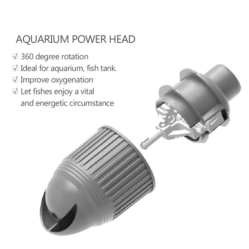 Powerhead Wave Maker - 360° Rotating Aquarium Power Head, Fish