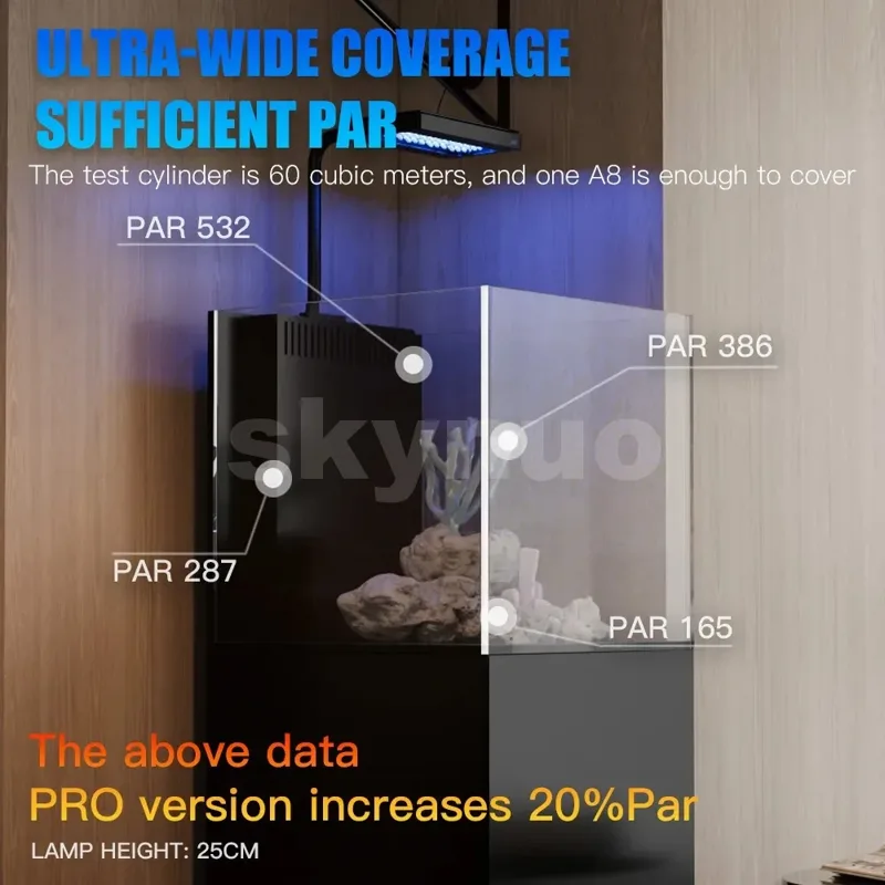 A8SE/A8PRO 2.0 Generation 240W - đánh giá và giá Marine Aquarium Led Lights