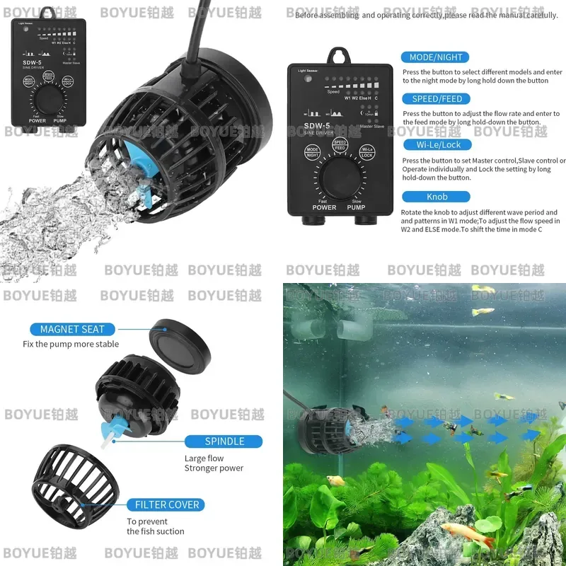 WiFi Aquarium Wave Maker Silen - đánh giá và giá Powerhead Wave Maker