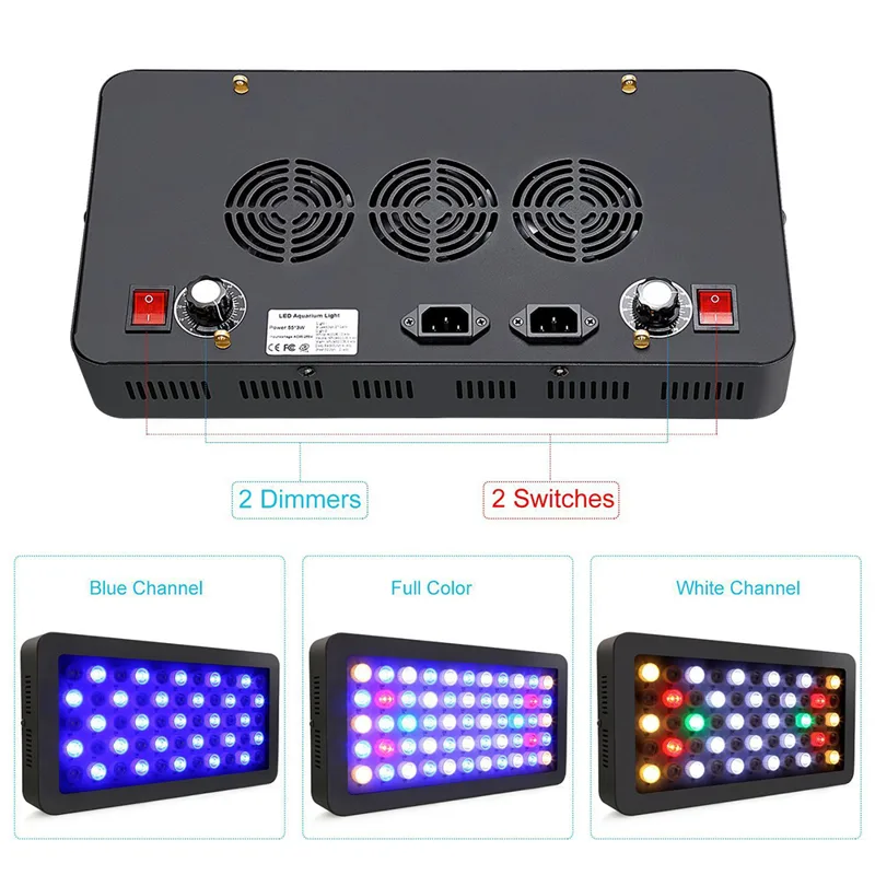 165W LED Aquariums Light Dimma - đánh giá và giá Marine Aquarium Led Lights