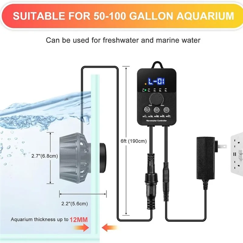 AAAN-For 50-100 Gallon Aquariu - đánh giá và giá Powerhead Wave Maker